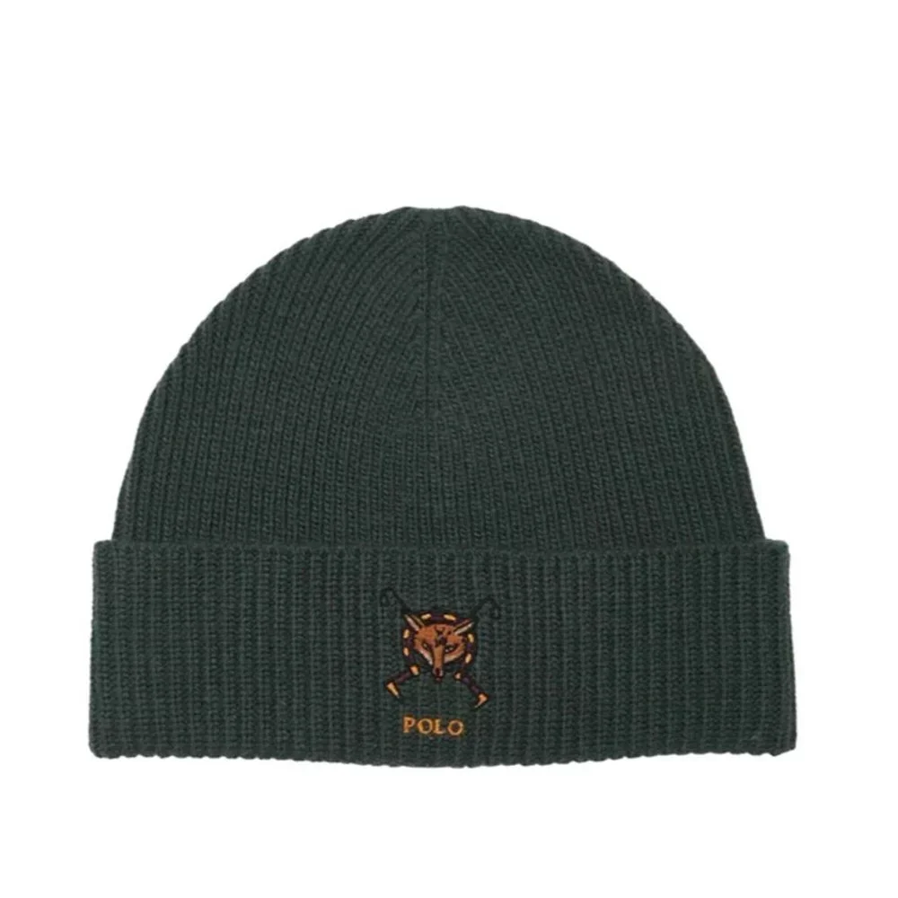 Polo Ralph Lauren Embroidered Fox Rib-Knit Beanie
